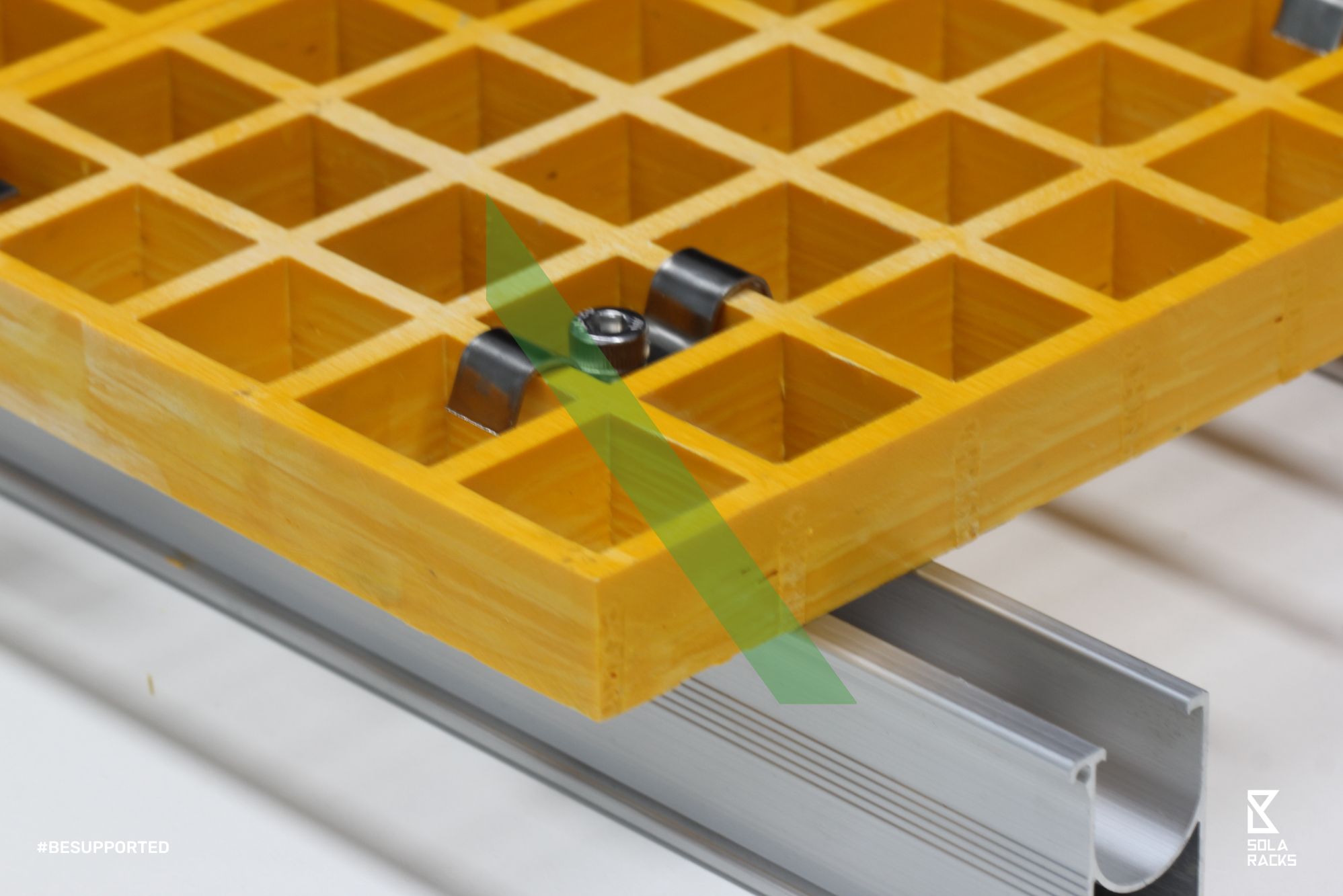 Fiberglass Reinforced Plastic (FRP) Rooftop Walkway